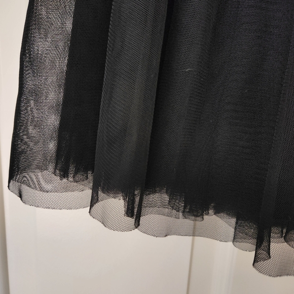 Tulle Balletcore Skirt Black Sheer Mini Fairycore Wednesday Addams Feminine Cute - Picture 5 of 11